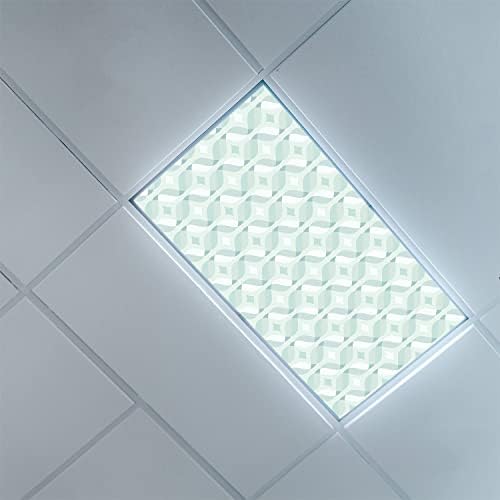 Tampas de luz fluorescentes para painéis de difusor de luz de teto Seafoam Capas de luz fluorescentes de padrão