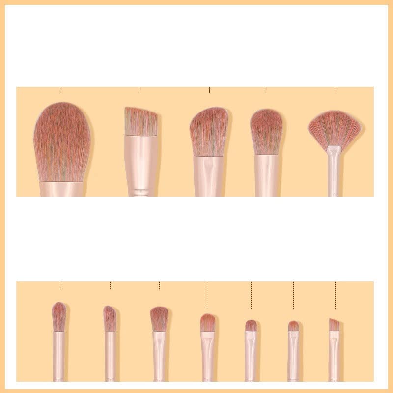 MJWDP 12 Brush de maquiagem Conjunto completo de ferramentas de escova de sombra de sombra de blush de pó solto