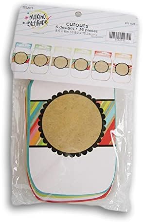Cardstock Mason Jar Shape Bulletin Board Accent - DIY Craft Cutouts -36 Contagem - 3,5 x 6 polegadas