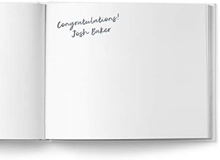 Por favor, obrigado livro de convidados de casamento, personalizado, capa dura com 80 páginas em branco, paisagem 10,9 x 8,75