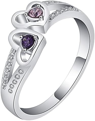 Anel de anel para cima e para baixo anel colorido anel criativo amor jóias de jóias de diamante de diamante Anel de coração