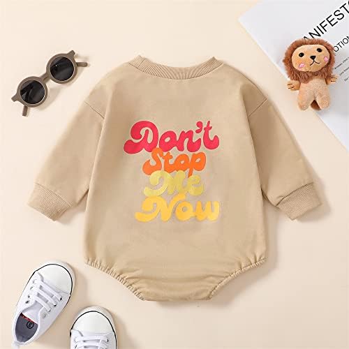 Baby Roupfits Fits Girl Garoto Crewneck Sweatshirt Bubble Romper Sweater Onesie