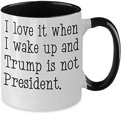 Adoro quando acordo e Trump não é presidente da caneca | vote com o presente político | Tchau Don Cemic Cup | Foda -se Trump