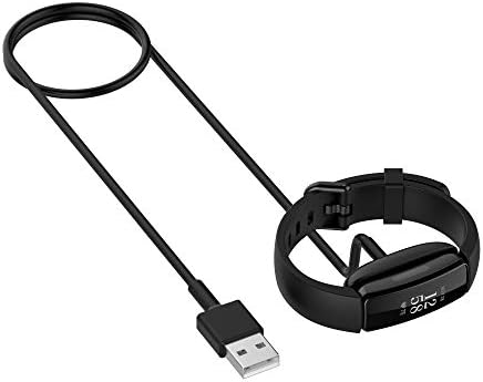Lemspum compatível com carga rápida carregador USB Dock Charging Cradles Substituição para Fitbit Inspire 2 / ACE 3 Kids