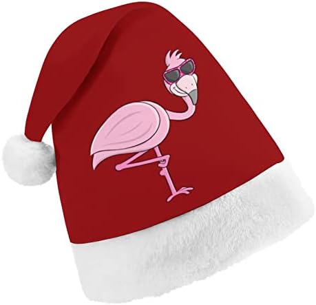 Óculos de sol fofos chapéu de natal flamingo personalizado chapéu de santa