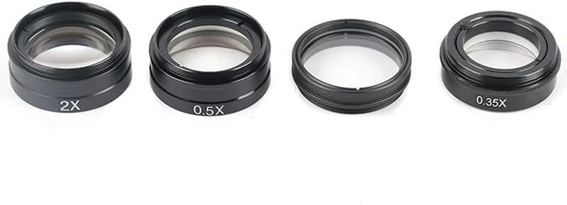 Kit de acessórios para microscópio para adultos 0,5x/0,35x/2x/1x/0,75x lente de vidro objetiva auxiliar 42 mm para