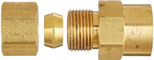 Eaton Weatherhead 66x6 Conector feminino, bronze CA360, od de 3/8 , tamanho de tubo feminino de 1/4