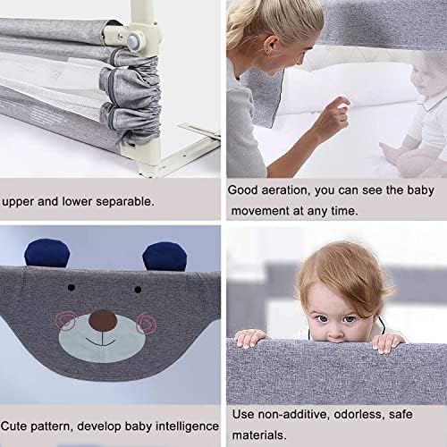Singyoo Bed Rails para crianças- Novo Bedrail de bebê em tamanho grande e de tamanho real para crianças, adequado para a rainha