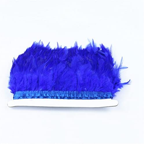 Zamihalaa - Royal Blue Galo Neck Hackle Feather Gringe Salia Fringe Fringe para artesanato Plumas de decoração de casamento -