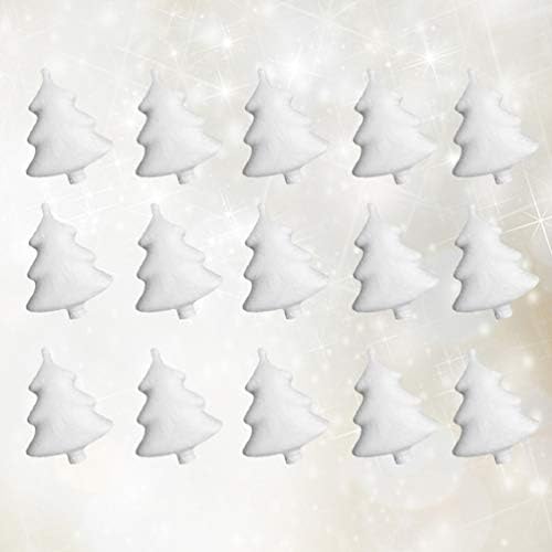 AMOSFUN 24 PCS 7,3cm Cones de espuma para artesanato DIY Cones brancos Espuma de molde de molde de árvore de Natal Espuma de poliestireno
