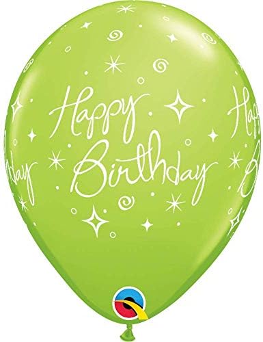 11 Aniversário elegante Sparkles & Swirls Latex Balloons