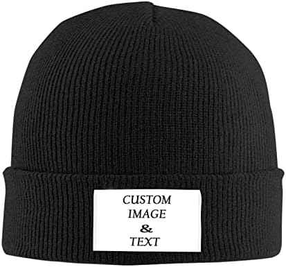 Chapéu de malha personalizado chapéu de gorro personalizado Adicione sua própria imagem text de texto chapéu de malha de inverno