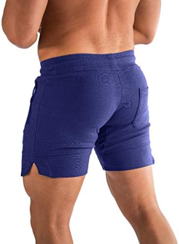 O OUBER MEN MEN's equipado com shorts de ginástica trepando de levantamento de peso, jogging curto com bolso com zíper