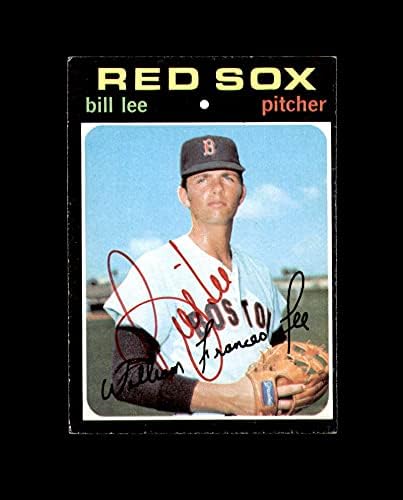 Bill Lee assinou 1971 Topps Boston Red Sox Autograph