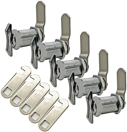 5 pacotes Purocean Keyless Thumb Cam Lock Twist Twist Latch para gaveta da gaveta Caixa de ferramentas