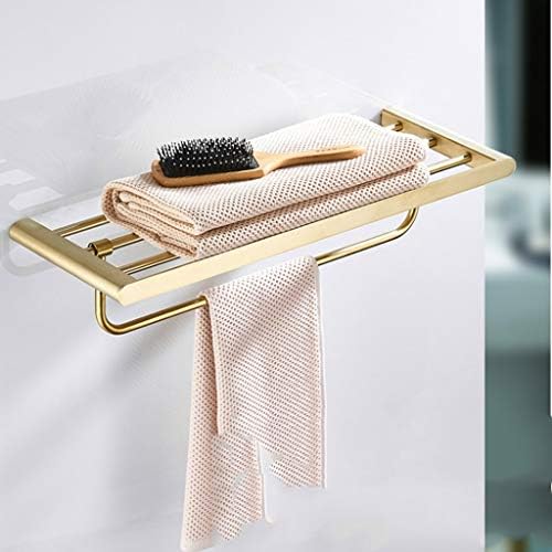 Klhhg toalha rack de 24 polegadas de banheiro de 24 polegadas, categoria de armazenamento de parede dobrável com barra