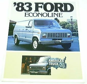1983 83 Ford Econoline van brochura E100 E150 E250 E350
