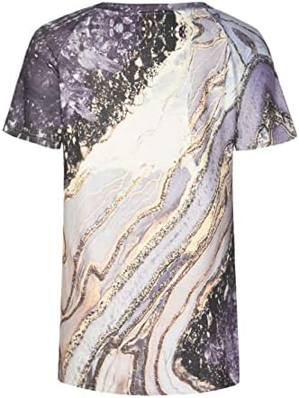 Camiseta da blusa para o outono feminino de verão de manga curta Crewneck Boat Both Gráfico Brunch Camisa Bt Bt