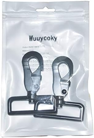 Wuuycoky preto 2 diâmetro interno D anel grande dos fechos de lagosta de fivela de fivela de ganchos giratórios de 2 ganchos de 2