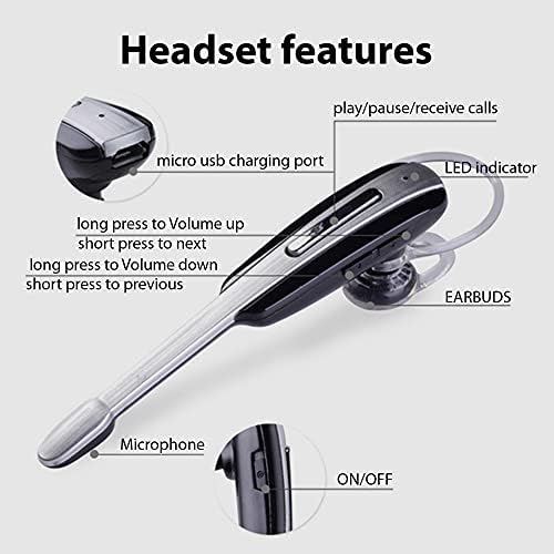 Tek Styz Headset Compatível com Samsung S21 no Ear Wireless Bluetooth Ruído cancelando o fone de ouvido