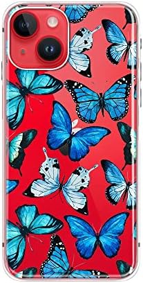 Fancycase iPhone 14 Plus Case -Women Girls Stylish Butterfly Padrão Flexível TPU Protetor Clear Case Compatível com o iPhone 14