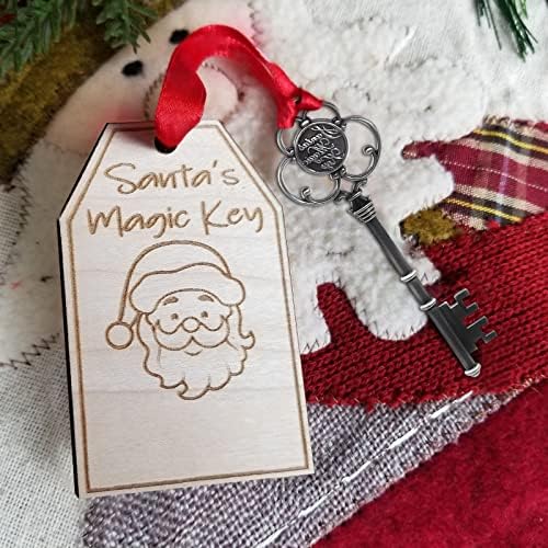 Strings de pérolas para decorar a chave do Papai Noel para casa sem chaminé Ornamento Papai Noel Chanta Clause Decoração Santos -chave