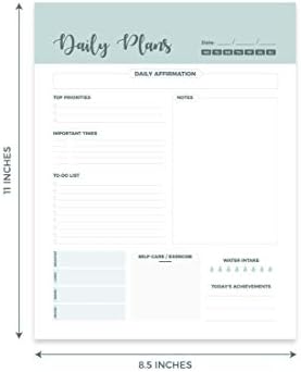 Planejador diário em espiral para fazer o bloco de notas -100 lençóis desviados -desvios -desk bloco de notas, calendário