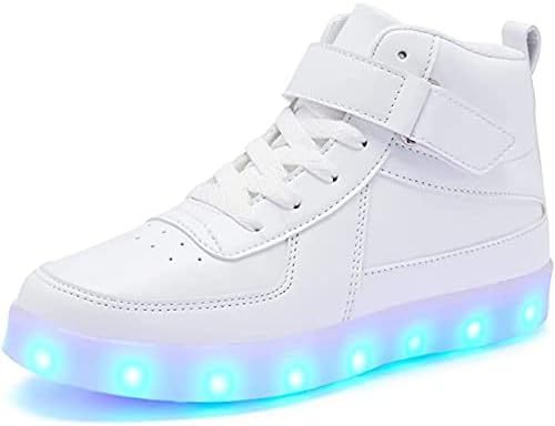 Crianças sufuinues iluminam sapatos com carregamento USB Sneakers LED luminos