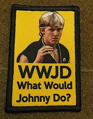 Karate WWJD O que Johnny faria? Moral Tactical Military Patch feito nos EUA perfeito para sua mochila, bolsa de embalagem, chapéu