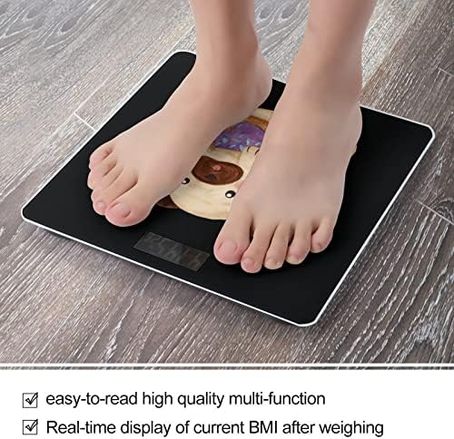 Donut Pug Scala de peso escala digital inteligente Escala de banheiro para quarto de casa