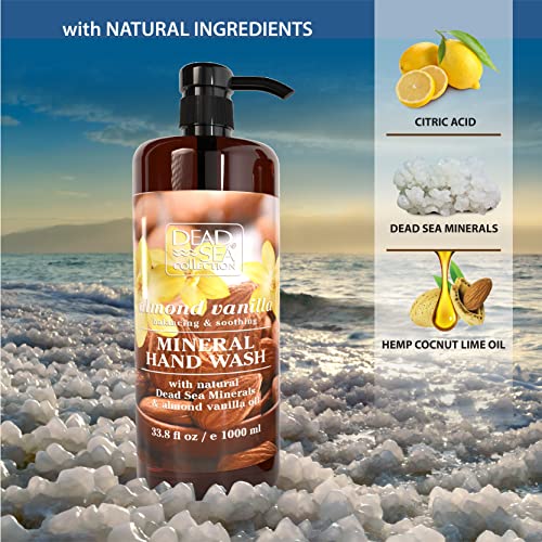 Coleção do Mar Dead Sabão Líquido de Vanilla Vanilla - Sabão Hidratante de Gel com bomba - Limpador de lavagem à mão nutritivo -
