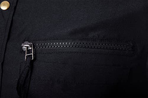 Camisa de vestido de negócios casual masculino Botão de ajuste regular camisetas sólidas manchas de manga longa de manga