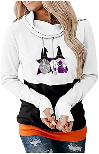 Camisolas de Halloween de Zefotim para Mulheres, 2022 Senhoras Casuais Camisa de Halloween Manga Longa Crewneck Sweatshirt Tops