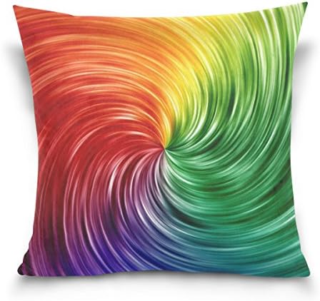 Top Carpenter Swirl Rainbow Velvet Velves Pleolhwrow almofada de almofada capa - 20 x 20 - Decoração invisível de zíper, floral