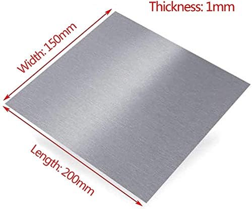 Xunkuaenxuan Metal Copper Felness 1mm, 150 × 200/200 × 200mm, 6061 placa de alumínio Fache de metal fácil de polir, para artesanato