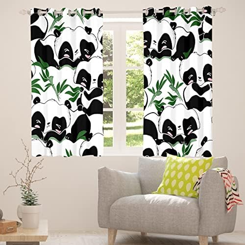 Cortinas e cortinas e cortinas e cortinas preto e branco para meninos da criança, cortinas de blecaut de animais de desenho animado