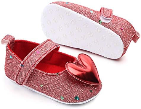 Princess Girls Infant Sapatos Infantil Sapatos Coração Palavando Baby Soneco de solado macio Sapatos infantis Primeiro sapato