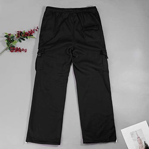 Miashui praia encobrimento de calça calça cor de bolso masculino de calças esportivas solteiras calças sólidas calças casuais femininas