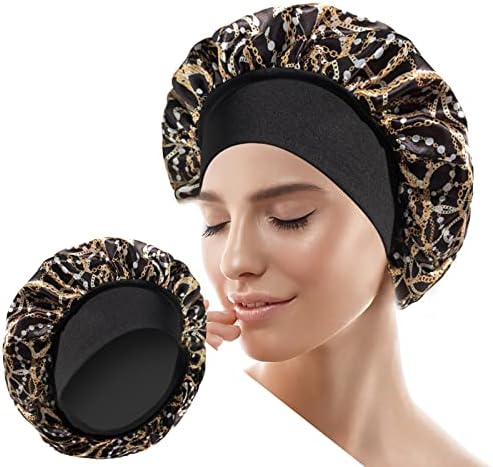 Naladoo Gunrayan Banho de banho para mulheres reutilizáveis ​​femininas de banho reutilizáveis ​​Capas de cabelo para chuveiro elástico