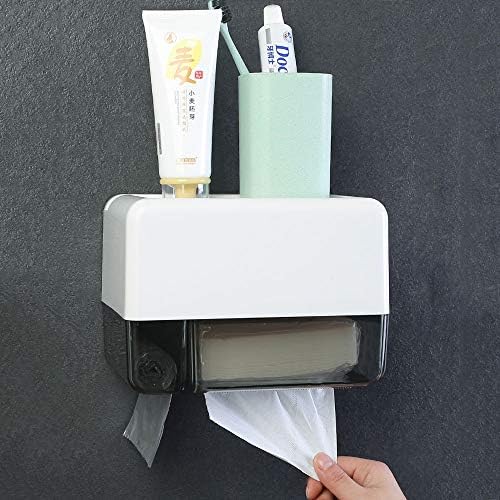 YuAnflq Home Toilet Papel rack sem pregos rolo bandeja de lenço de lenço de lenço de lenço de lenço de papel da caixa de