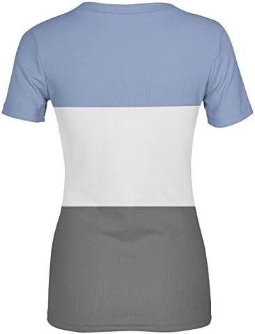Tech pack woman cor de cor de camiseta combinando vos de pescoço encaixados na blusa de camiseta curta de manga curta