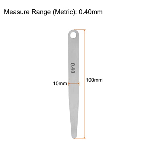 HARFINGTON 5PCS FEELER MAGEM 0,4 mm de espessura de espessura de 65mn Ferramenta de medição de lacunas métricas de aço, lâmina