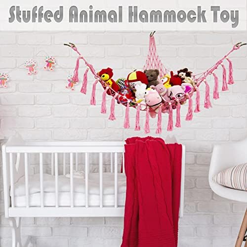 Hammock de brinquedo para animais de pelúcia Hammock Corner, Hammock de brinquedo de macram