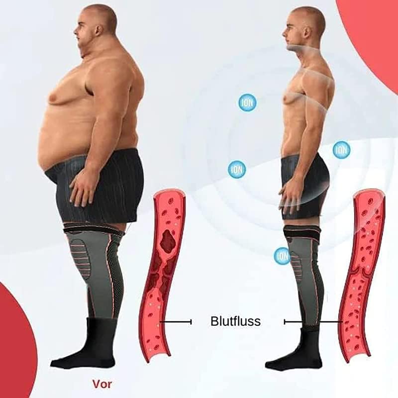 KNEECA ACUPUPRESA TURMALINA Auto-tatianeira Manga de joelho, meias de modelagem de auto-realização de acupressão turmalina,