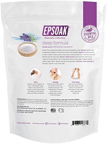 Epsoak Everyday Epsom Salt - 2 libras. Fórmula do sono de lavanda