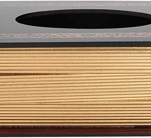 Livro caixa de lenços de lenços de papel caixa de papel de papel toalha de madeira marrom estilo europeu de grande capacidade