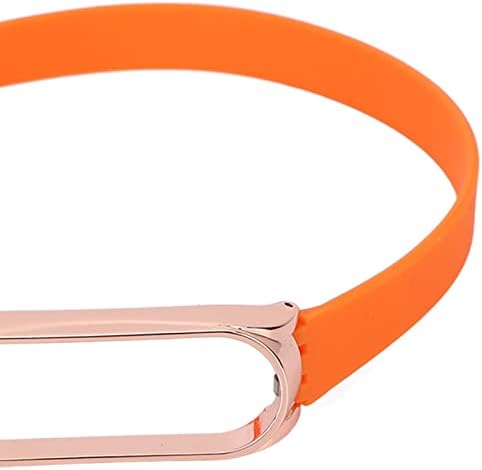 Tiras de substituição de silicone macio, bela aparência Novel Style Smartwatch Purads para Mi Band 6/5 NFC Bracelet Orange