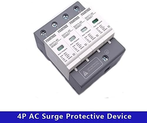1PCS Surge Device de proteção SPD AC 3P+N 20 ~ 40KA 30KA ~ 60KA 385V 420V Casa Relvo de proteção contra raios