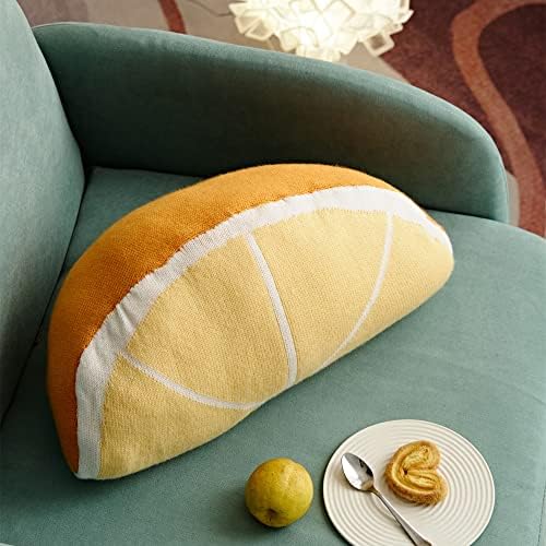 Almofado de laranja de melancia 3D pitoresca, travesseiros de arremesso de frutas de pelúcia, brinquedo decorativo