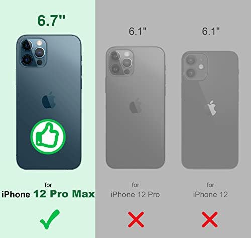 Shields Up projetado para iPhone 12 Pro Max Case, capa de carteira minimalista com suporte para cartões [3 cartas] e suporte para